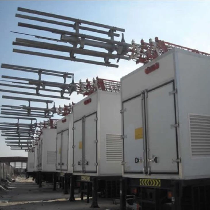 LED Mobile Lighting Tower in The Trailer