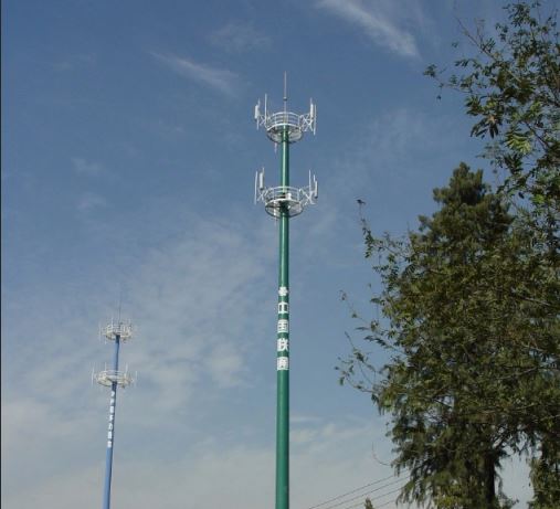 GSM Microwave Telecommunication Monopole Towers
