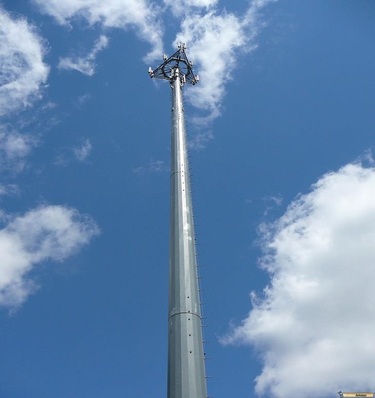 Thanksging 35m Steel Radio Tower with Lighting Function
