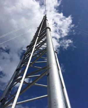 Steel Galvanized Guyed Mast Antenna Telecom Lattice Tower