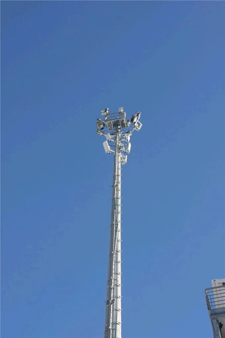 Galvanized Wireless Antenna Monopole Tower