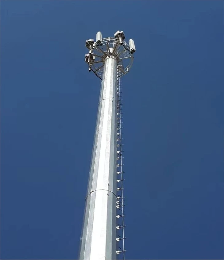 Hot Dip Galvanized Mobile Telecommunications Monopole